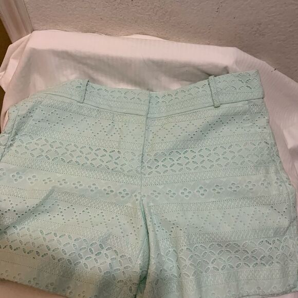 New Ann Taylor Loft Mint Green Eyelet The Riviera Short - Picture 1 of 9